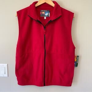 Mens Sierra Pacific Outdoors Red Fleece Vest Sz Small NWT